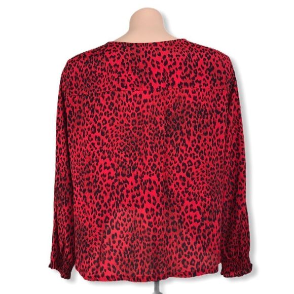 Sanctuary Cori Smocked Sleeve Ted Leopard Blouse - Picture 10 of 16